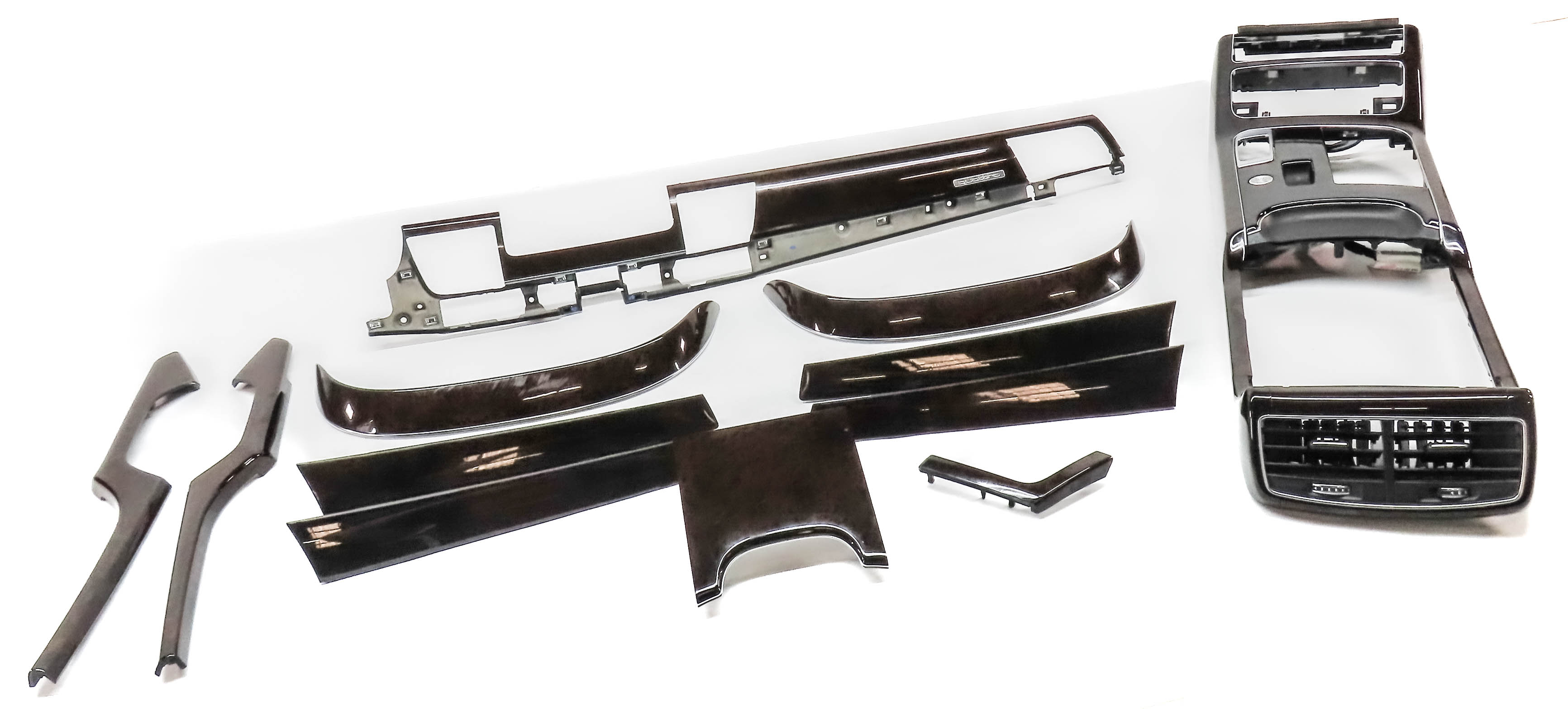 2012 AUDI A8 D4 4H FRONT REAR LEFT RIGHT DOOR DASH CONSOLE TRIM SET Vavona Wood — exact item pictured